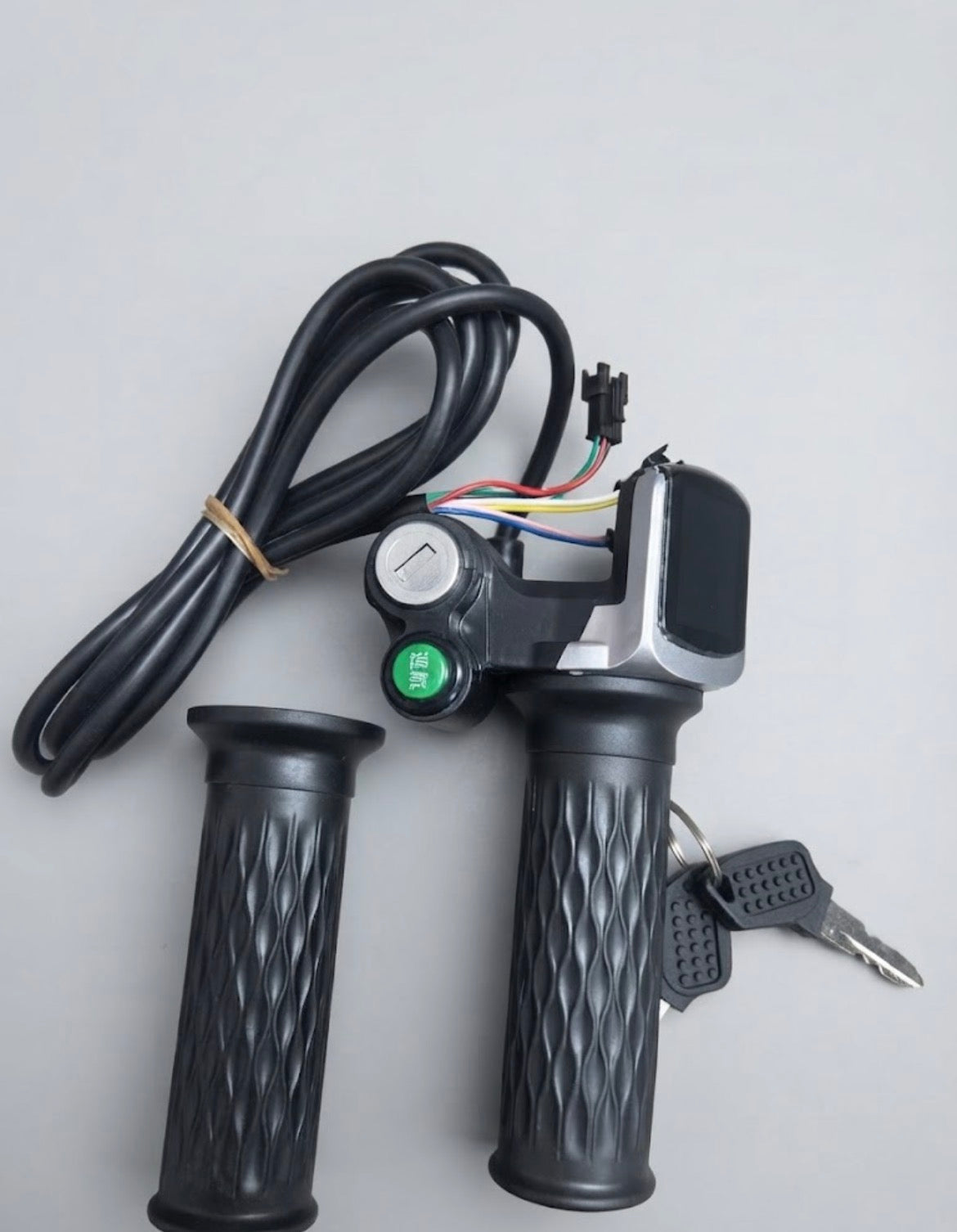 Kit de manillar para ebike con acelerador giratorio, pantalla LCD y llave
