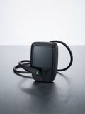 Pantalla LCD para bicicleta eléctrica negra con botón verde y cable