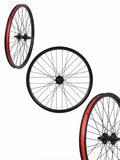 Aro frontal 26x20 pulgadas exterior negro interior rojo para bicicleta eléctrica
